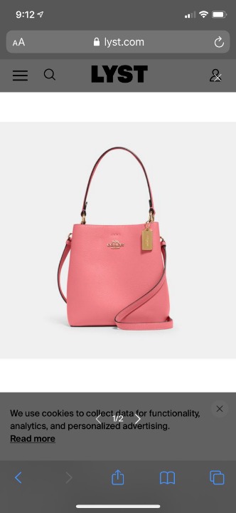 Coach C4080 Small Town Bucket Bag Leather - Pink (cost 300)