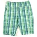 4 All Jofit Womens Sz 4 Bermuda Performance Golf Shorts Plaid Green Stretch