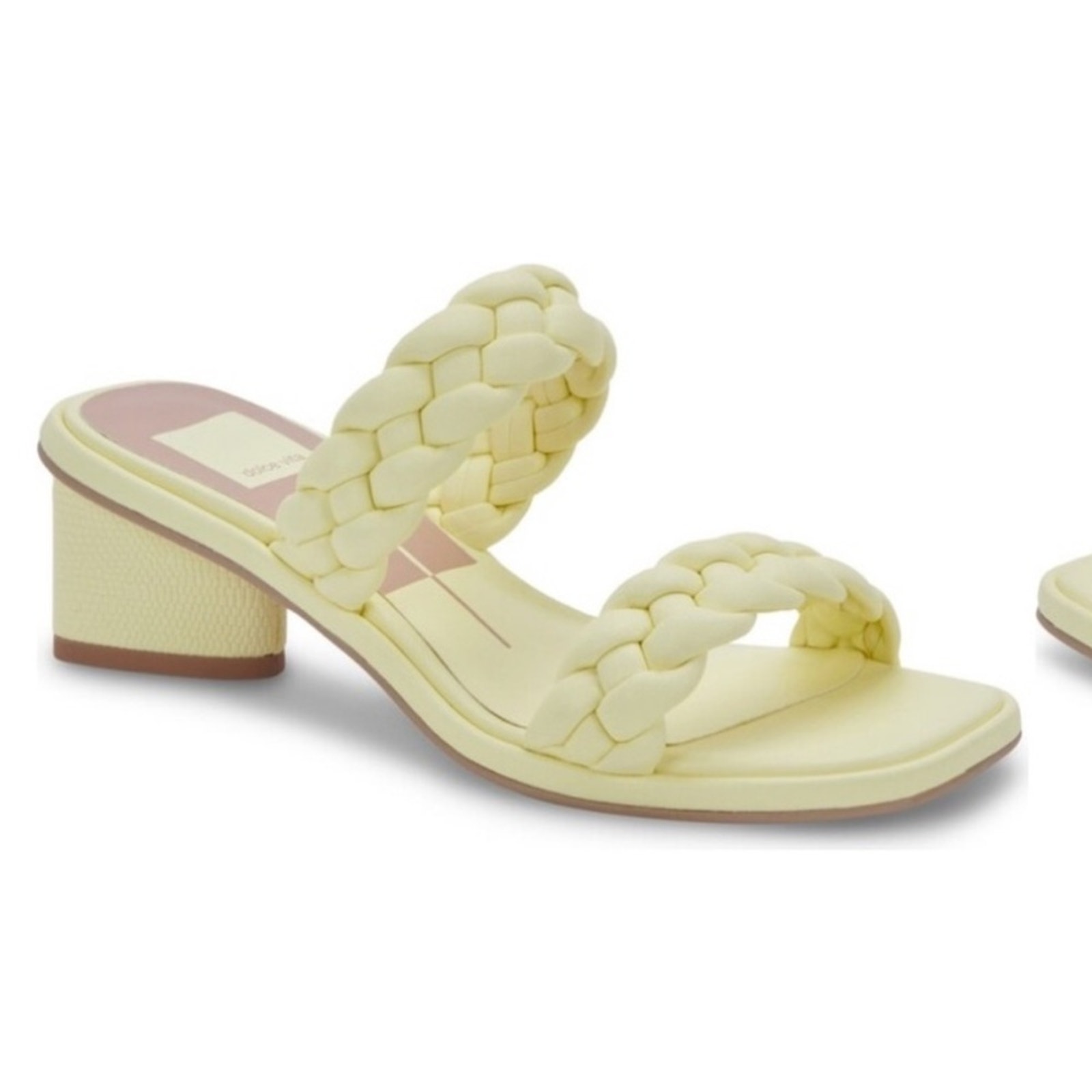NEW Dolce Vita Ronin Light Yellow Double Braided Strap Sandal Size 6 MSRP 115