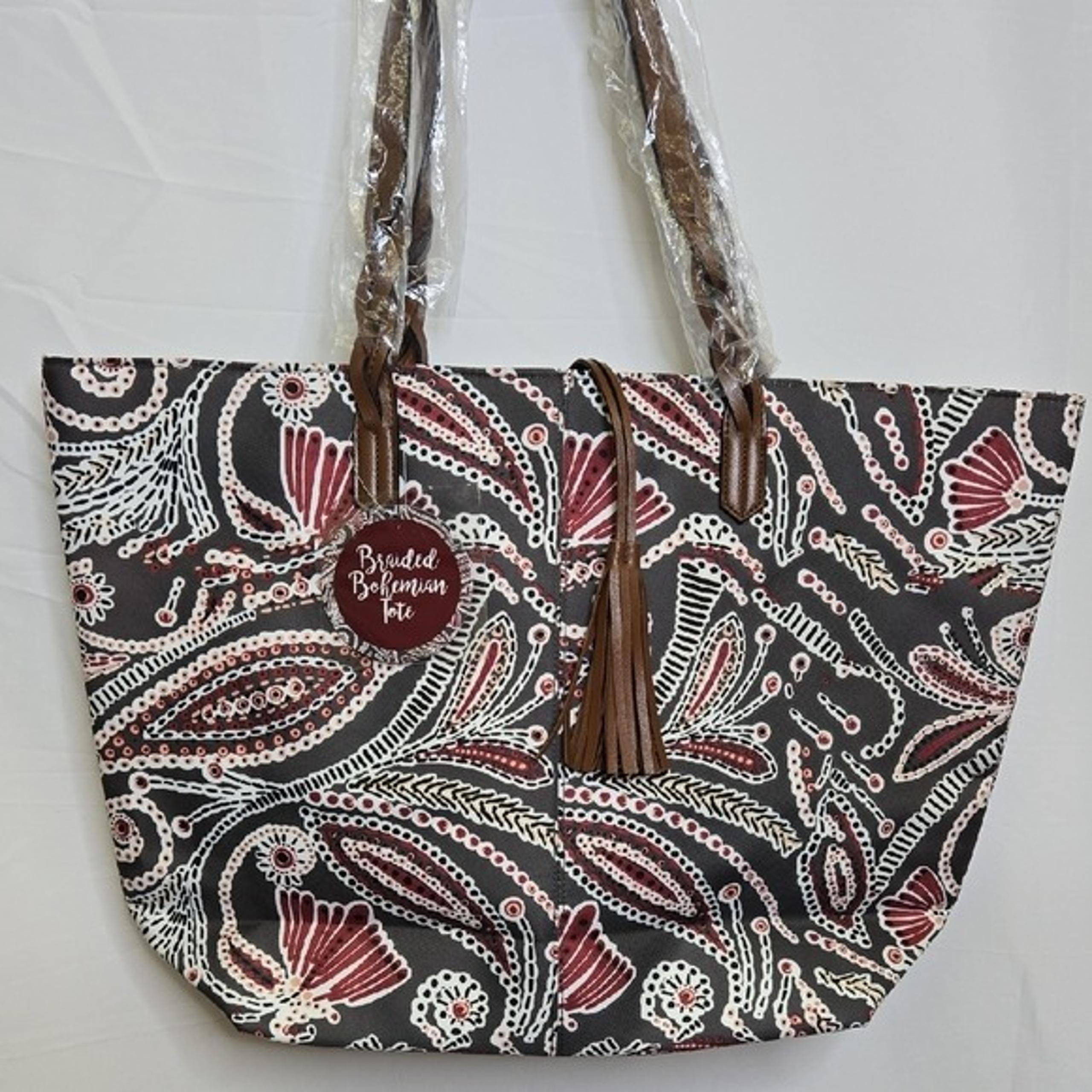 Arcadia Beauty Labs Braided Bohemian Tote