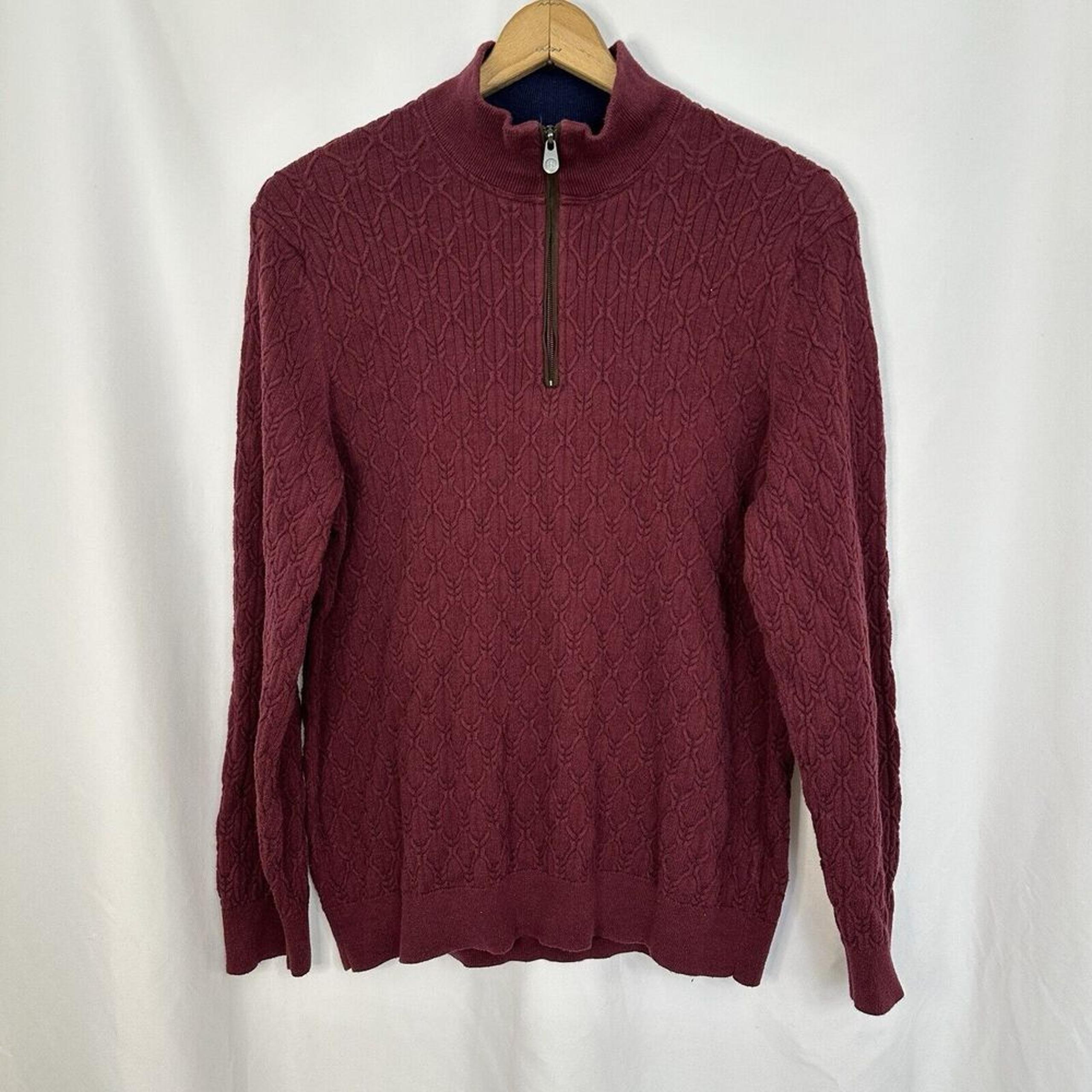 Jos. A. Bank Reserve Traditional Fit Sweater Mens Large Cashmere Quarter Zip