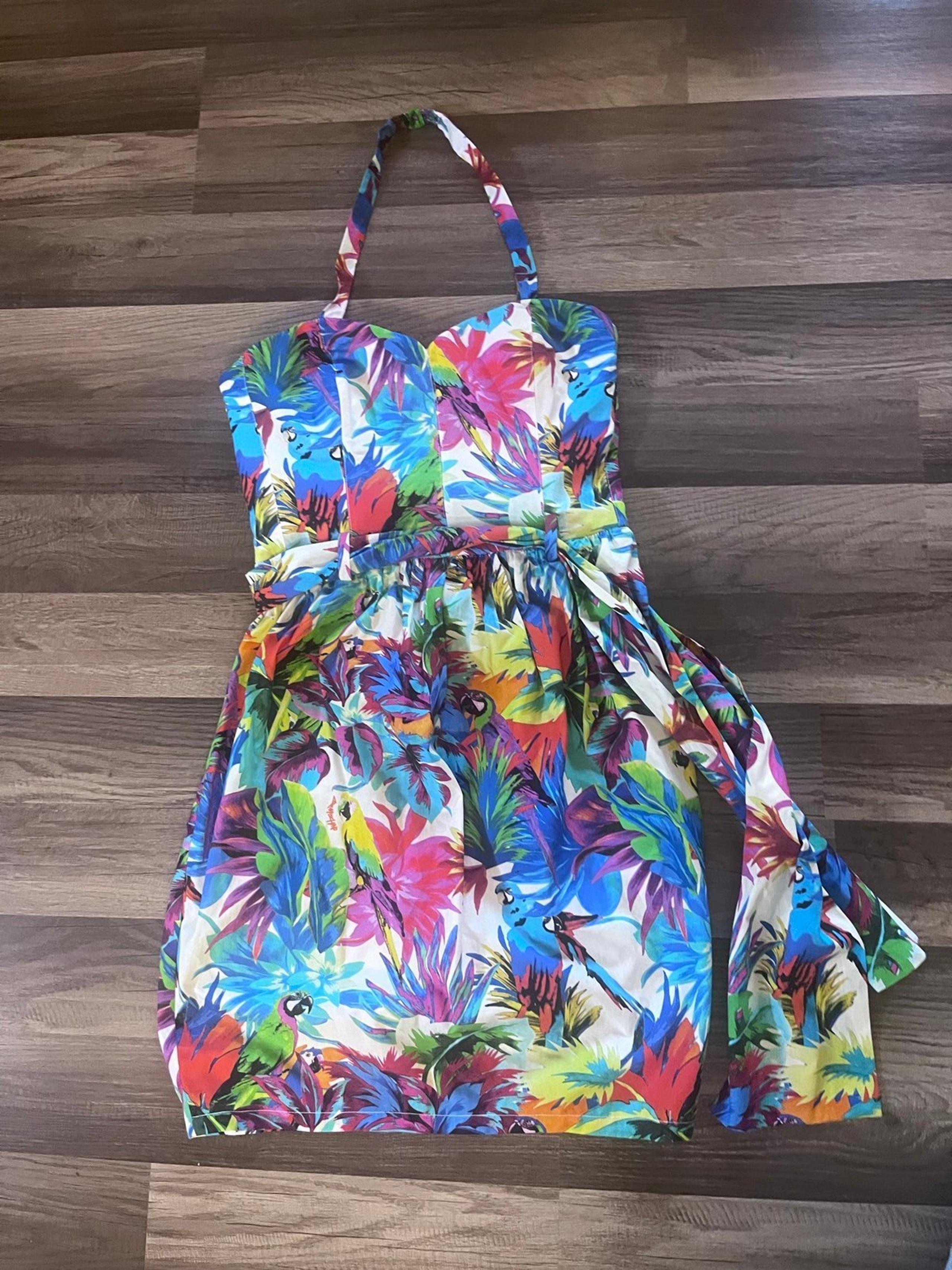 Moschino parrot dress