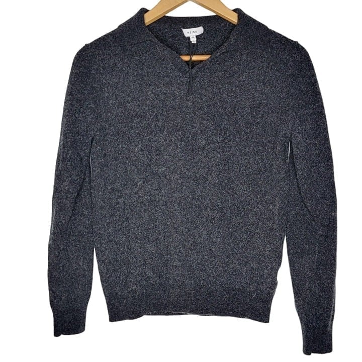 Reiss Medium Black NWOT Wool Cashmere Women's V-Neck Pullover Sweater