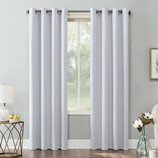 4 Panels Sun Zero 84-Inch Grommet Room Darkening Curtain Panel Dove White NEW