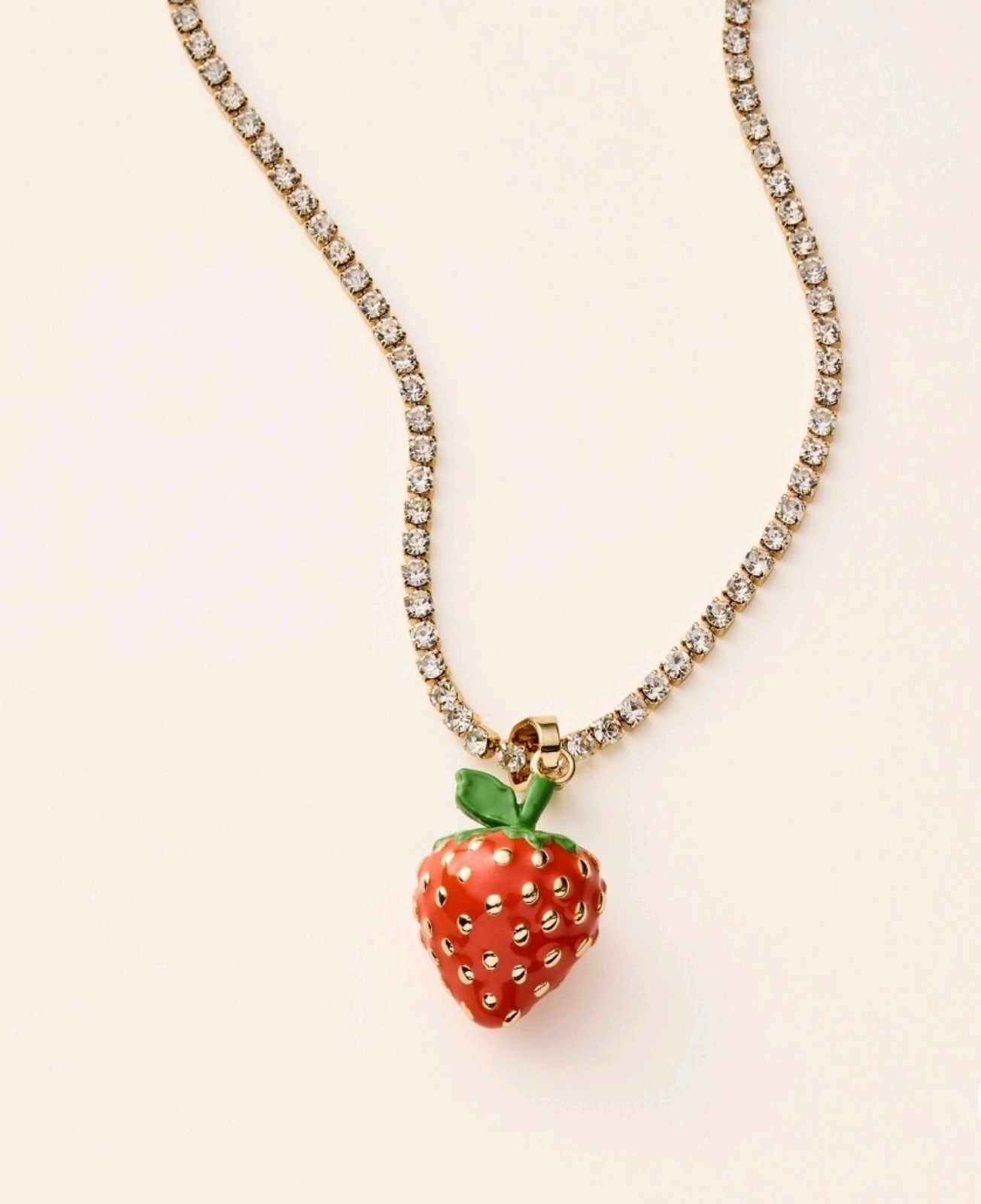 Kate spade ×Targetコラボ 可愛いstrawberryチャームネックレス org.jpg