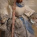 VINTAGE color-wheel FIBER OPTIC ANGEL TREE TOPPER / SILVER ICE QUEEN ANGEL