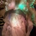 VINTAGE color-wheel FIBER OPTIC ANGEL TREE TOPPER / SILVER ICE QUEEN ANGEL