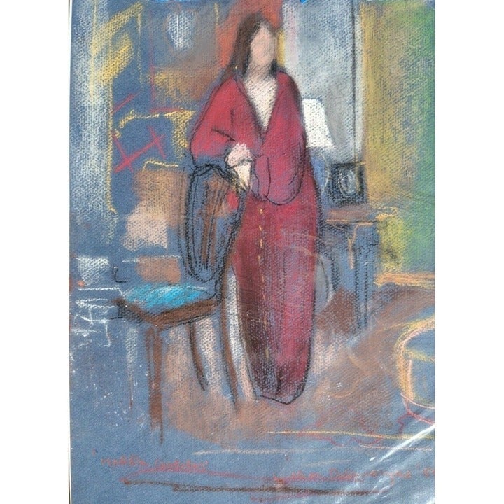 Lillian Delevoryas ~ Hedda Gobler 1984 Signed 15 x 10.75 Original Pastel