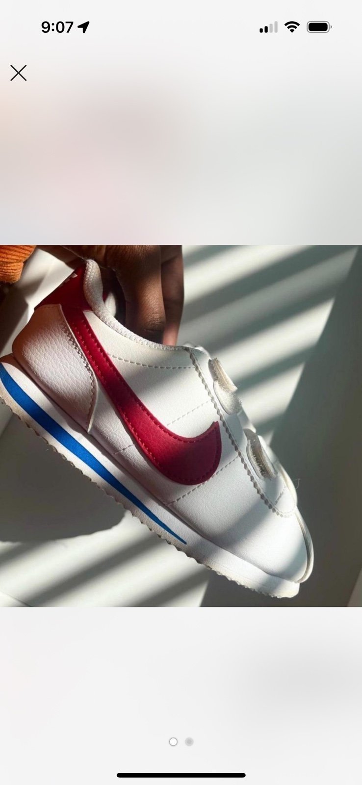 Nike Cortez Basic SL Shoes White Varsity Red 10 C TODDLER