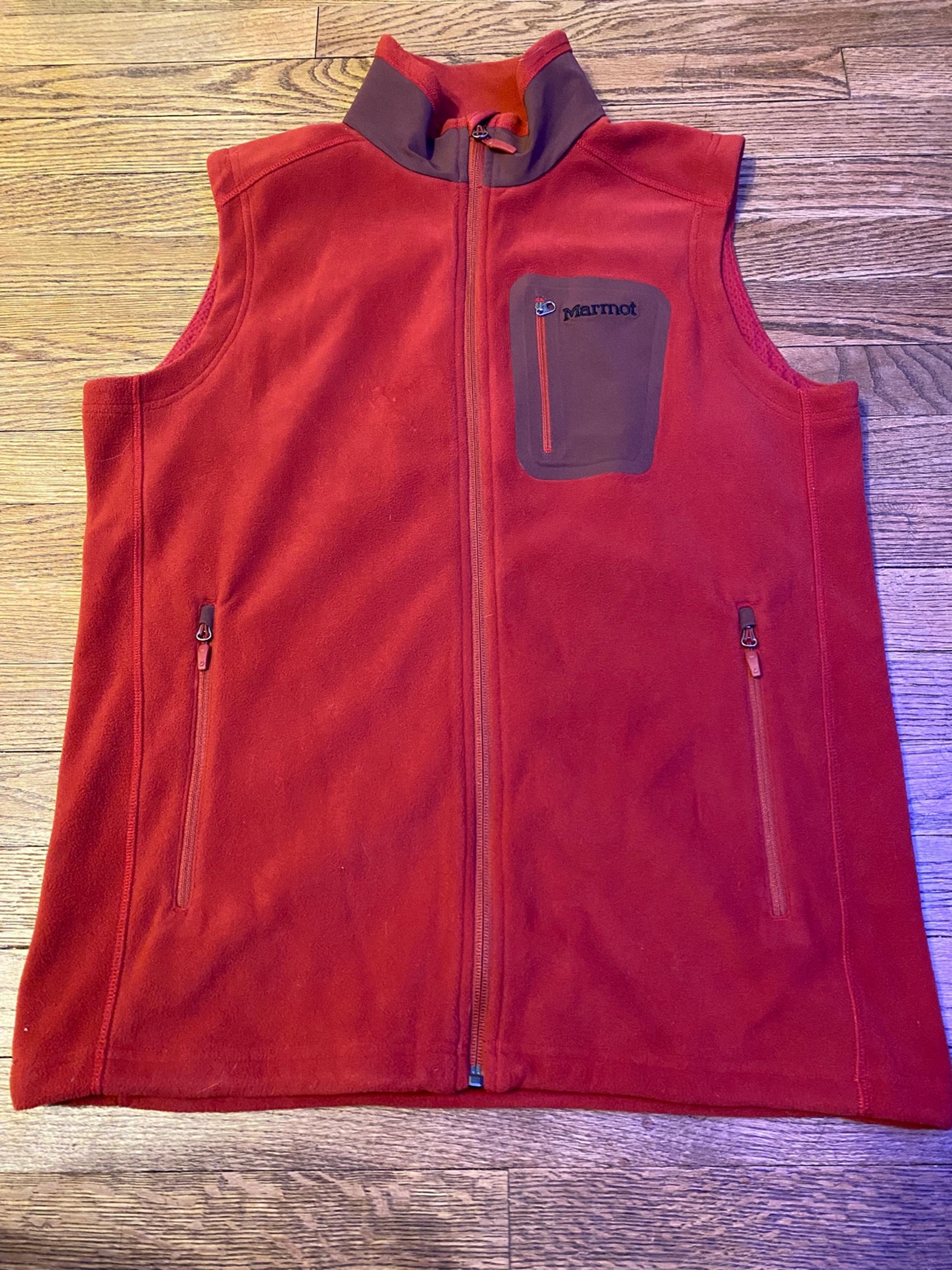 Marmot zip up polartec vest men’s size medium
