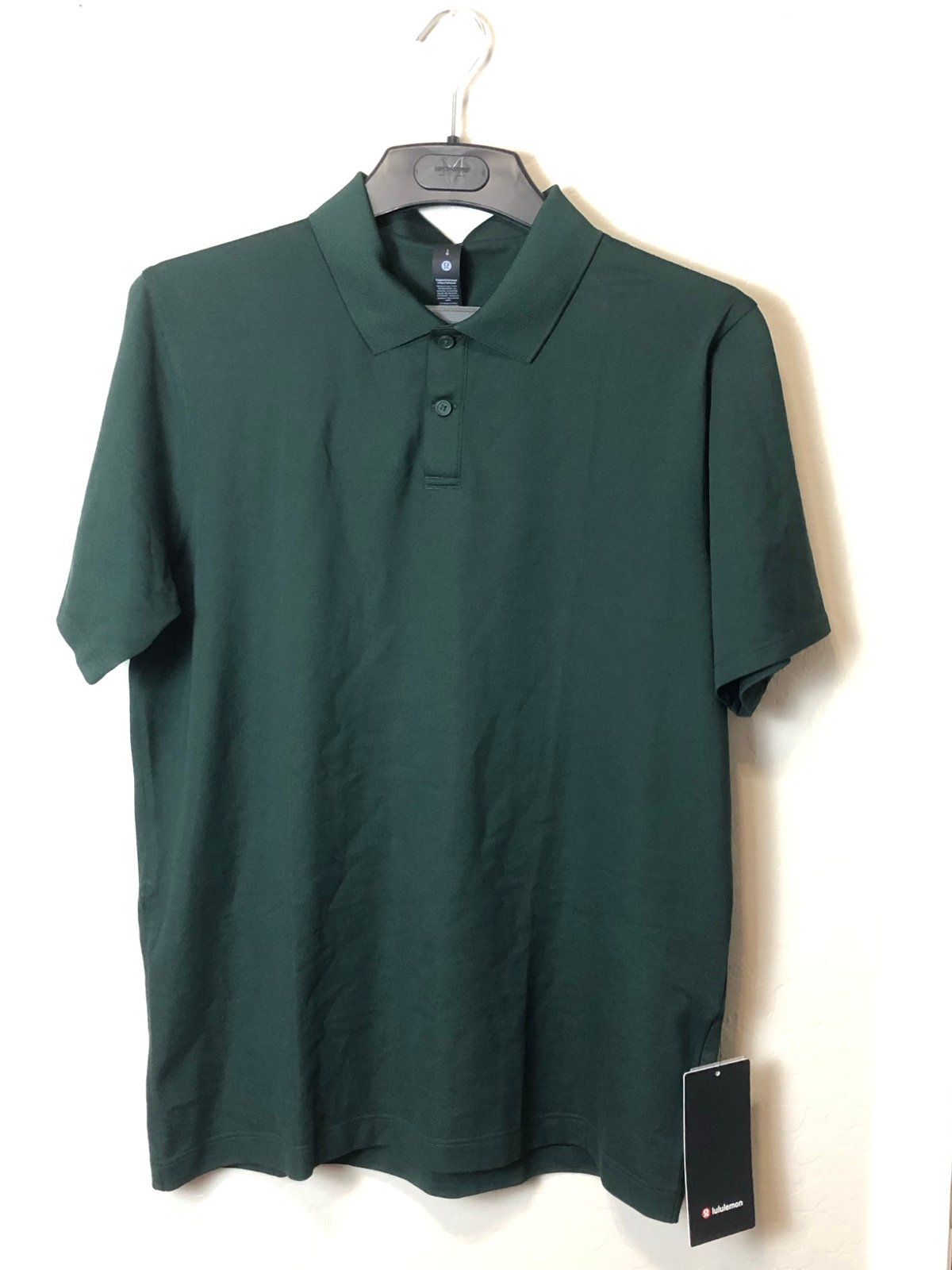 NWT88 Lululemon Pique Classic Fit Short Sleeve Polo Shirt-LGYG-Size L