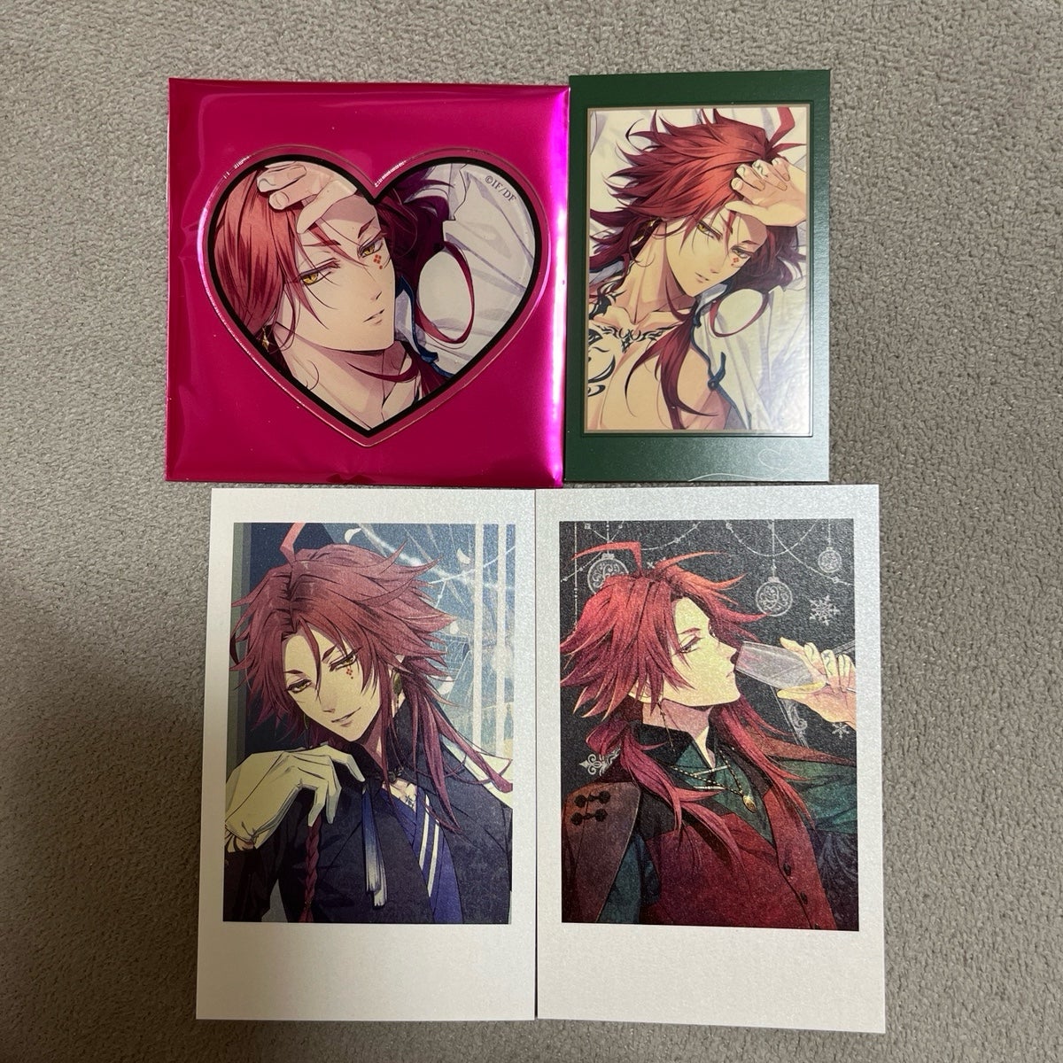 Piofiore Yang acrylic heart shaped photocards Otomate set ONLY 1