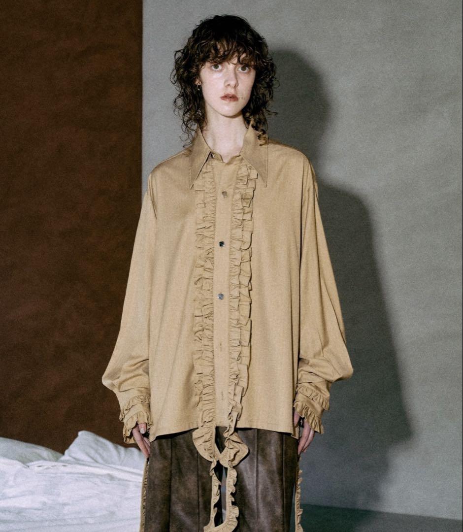 売れ筋商品お見逃しなく seyto] Long Frill Big Collar Shirt Other トップス