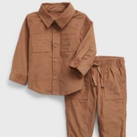 New baby Gap 12-18 months corduroy outfit 2 piece set - shirt & pants