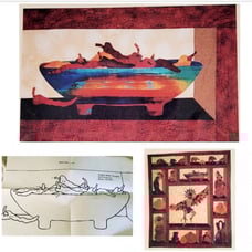 NEW *Eagle Dancer Shadow Box Quilt Pattern: Chili Pot Block #5 & Material