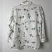 Vintage FLAX UnderFLAX Pajama Top FLAX Dolls Pattern Whimsical Linen White Sz S