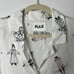 Vintage FLAX UnderFLAX Pajama Top FLAX Dolls Pattern Whimsical Linen White Sz S