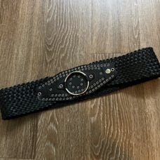Vintage Guess Boho Western Wide Buckle Woven Belt
