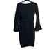 Just me Black V neck Midi dress size medium