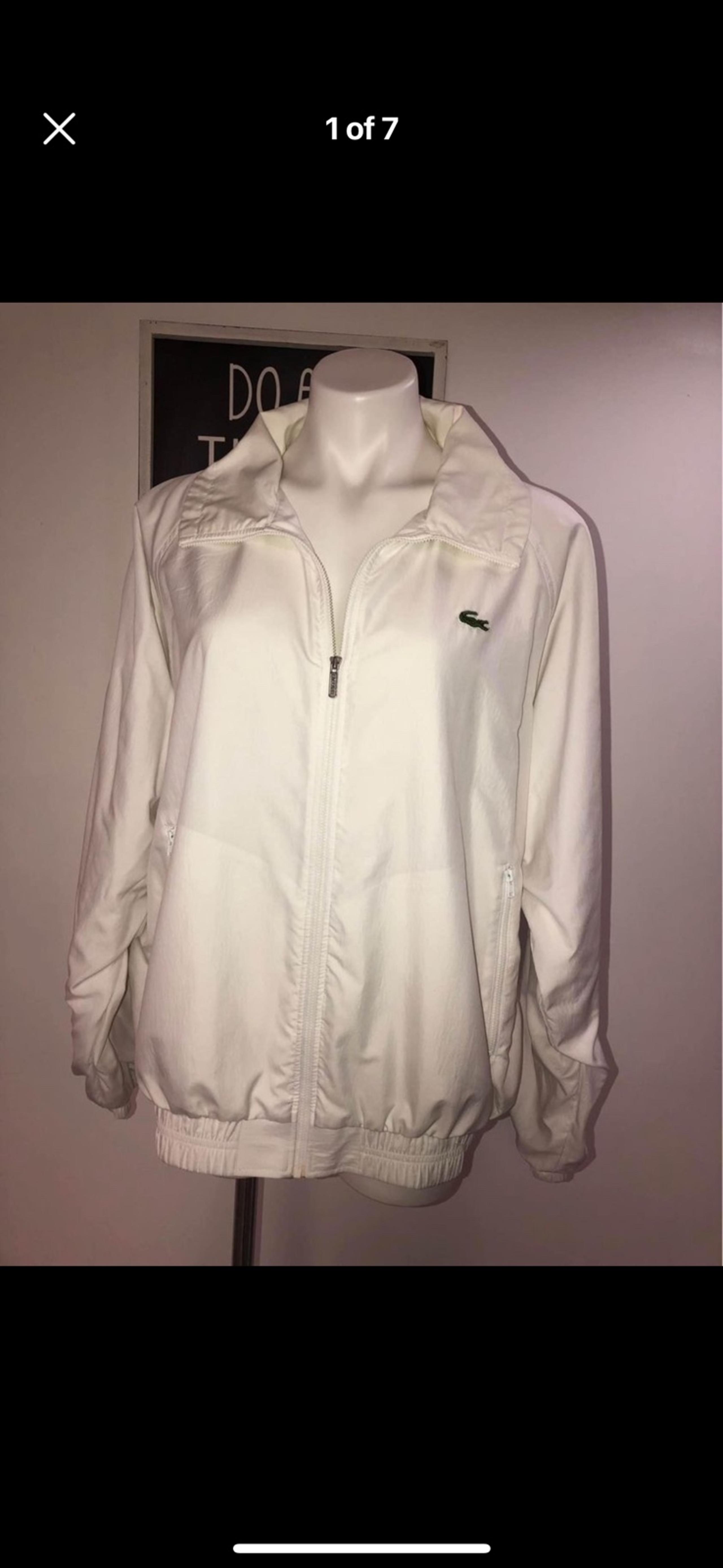 La coste sport full zip jacket size 7 great condition fits like xl womens
