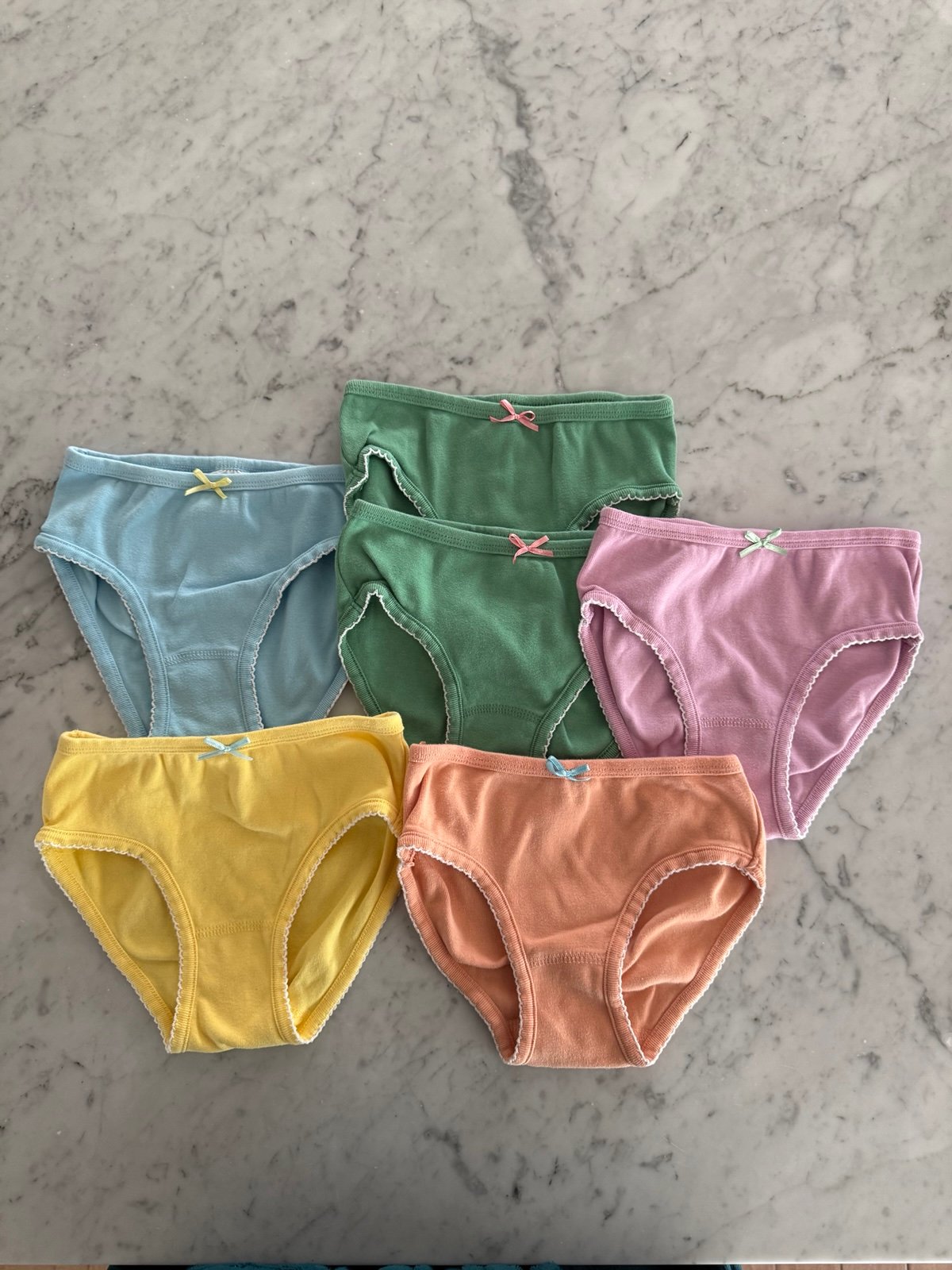 Mini Boden 7-8Y Girls Unders High Cut Briefs - 6 Pairs