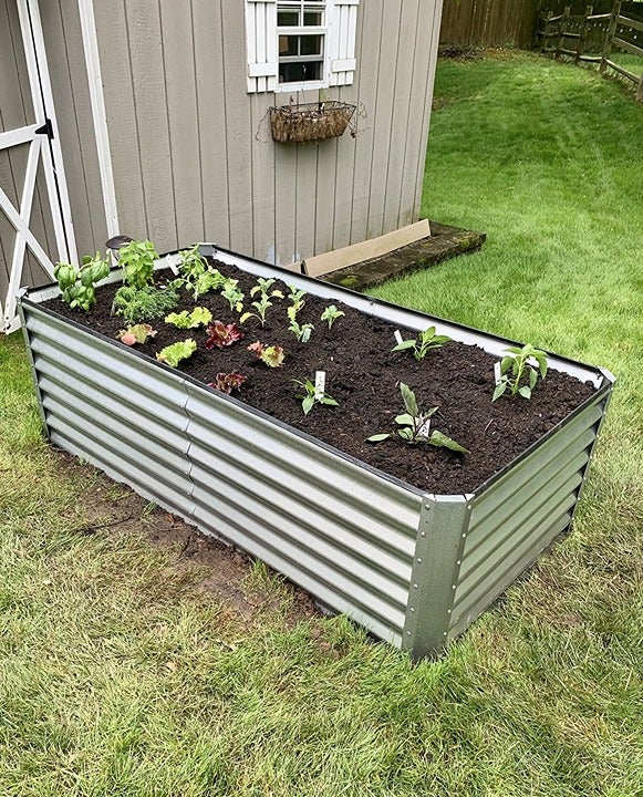 NEW 6x3x2FT Elevated Metal Garden Bed Box, Raised Garden Bed, SILVER