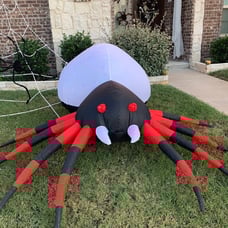 8 FT Width Halloween Inflatable Spider Outdoor Decoration with Magic Light