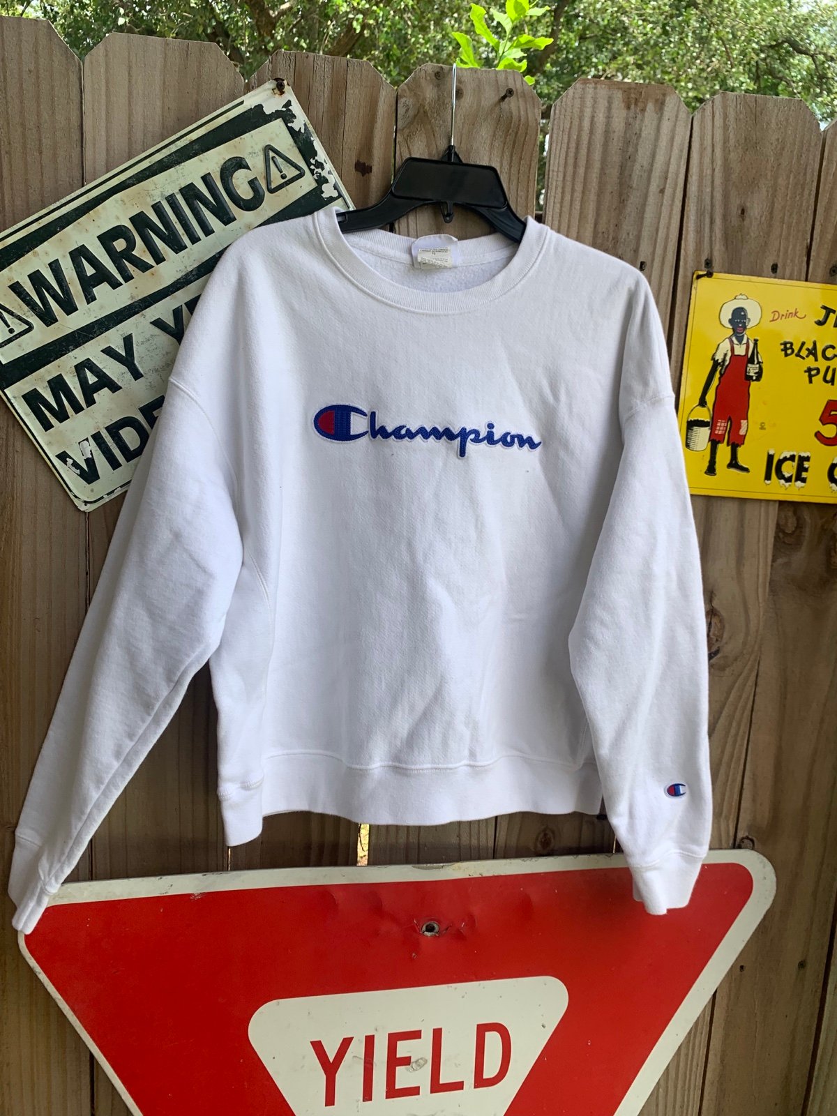 Champion Women's White Sweatshirt size XL