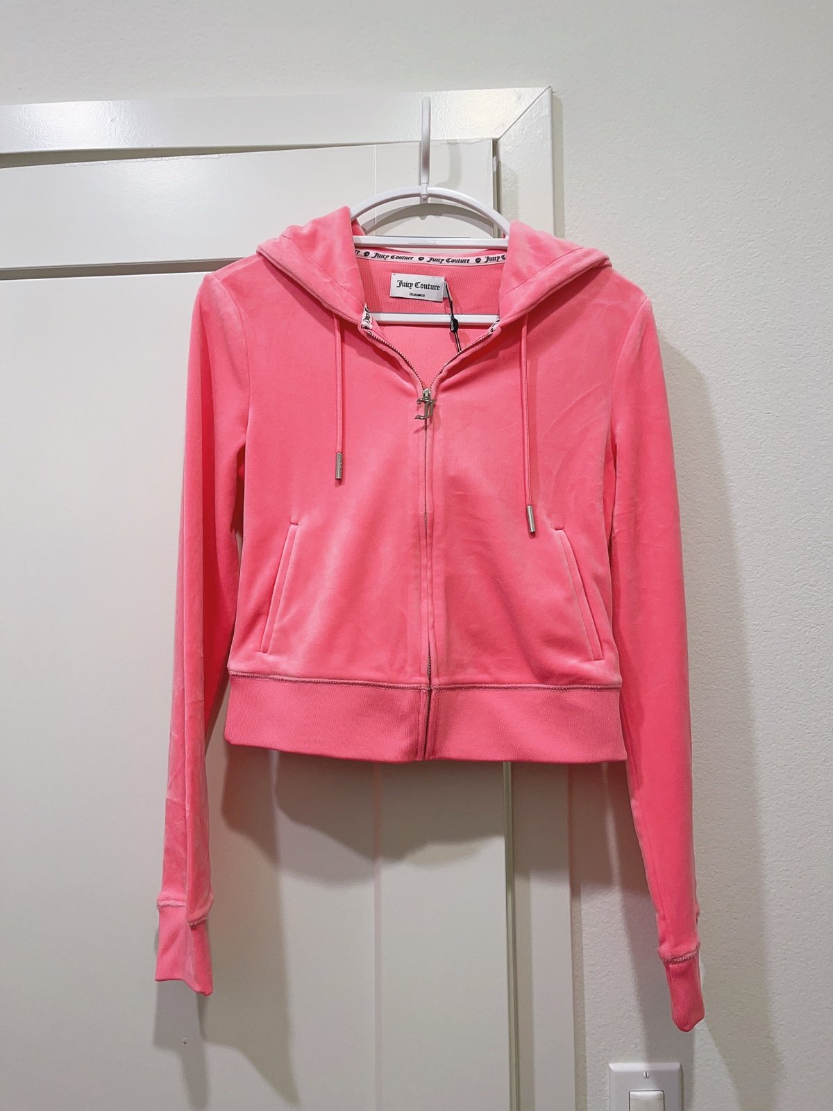 NWT Juicy Couture OG Big Bling Velour Zip-Up Hoodie Size M