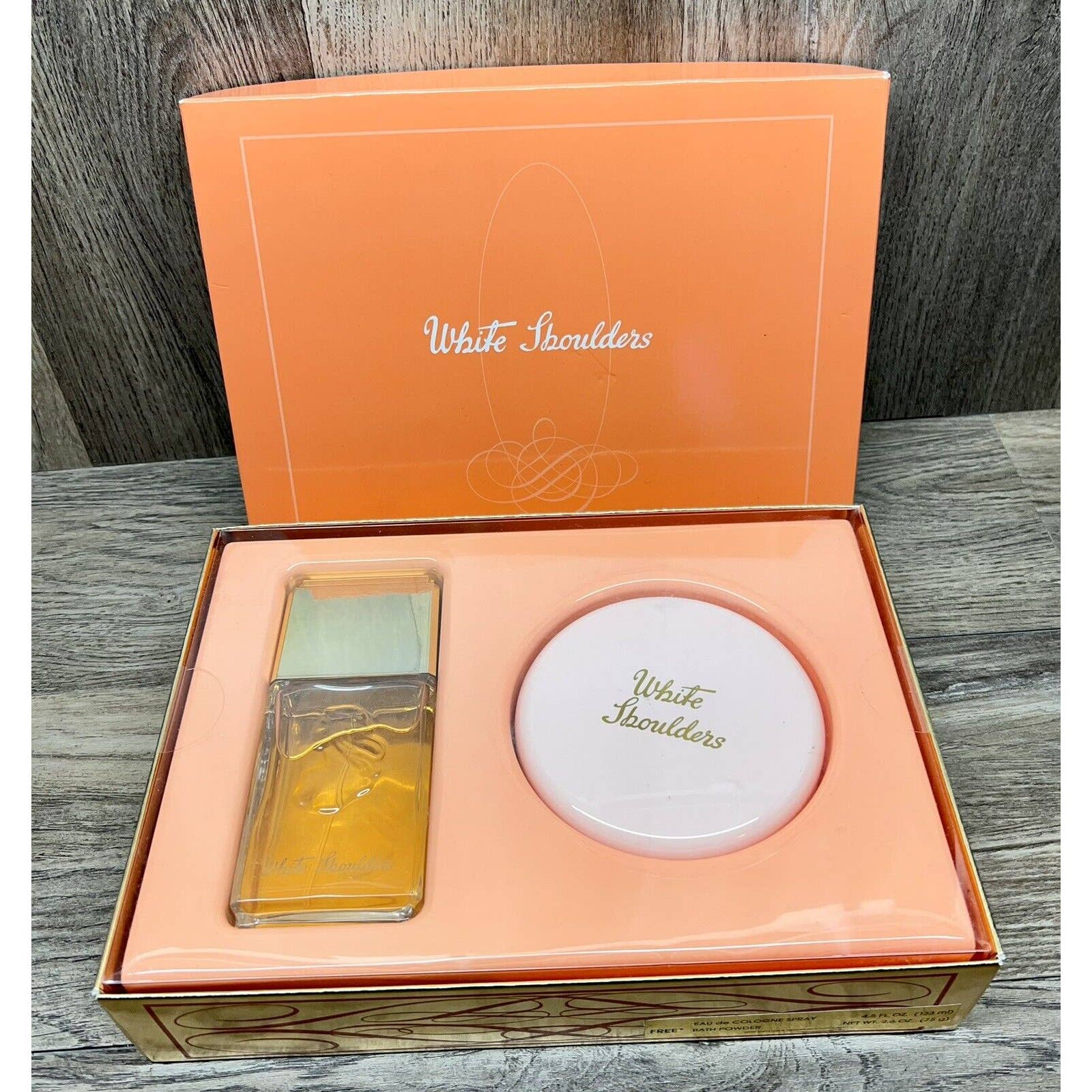 White Shoulders Vintage 2 Pc Gift Set 4.5 oz. Cologne Spray 2.6 oz. Bath Powder