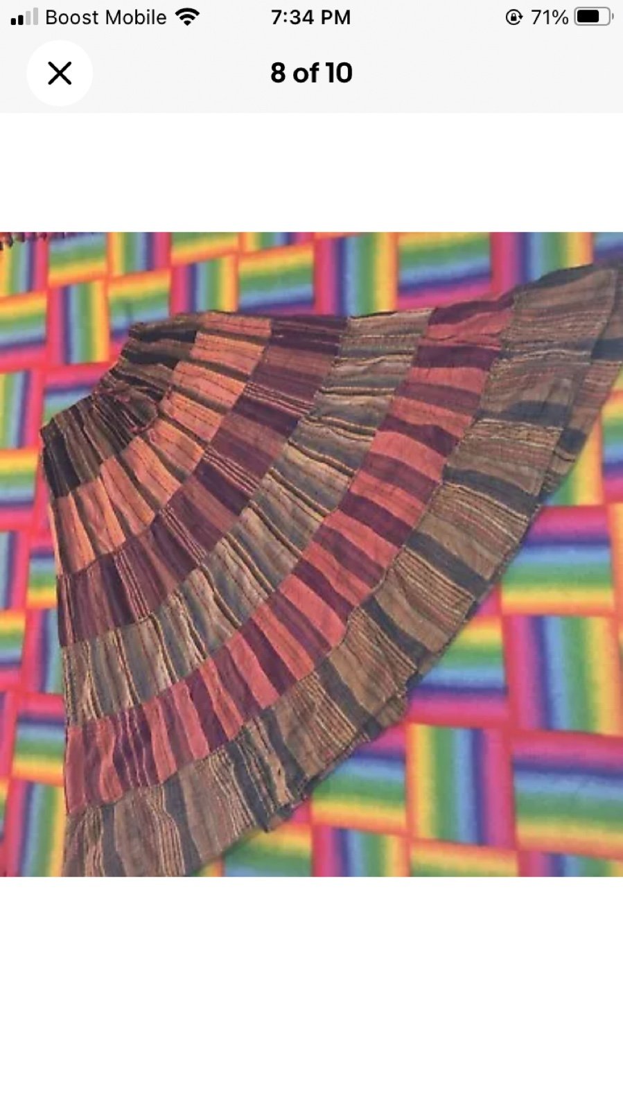 Vintage Fair Trade Nepali Skirt Long Patchwork Festival Bohemian Medium Large