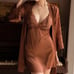 3 Pieces Women Pajamas Sets Faux Silk Pajamas Sleepwear Sets Embroidery Lace Bat