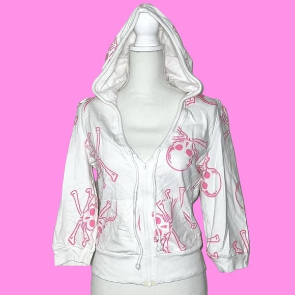Y2K Victoria’s Secret Skull Hoodie