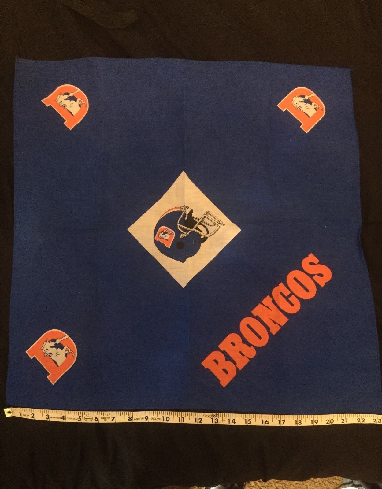 Vintage 1980 Denver Bronco bandanna