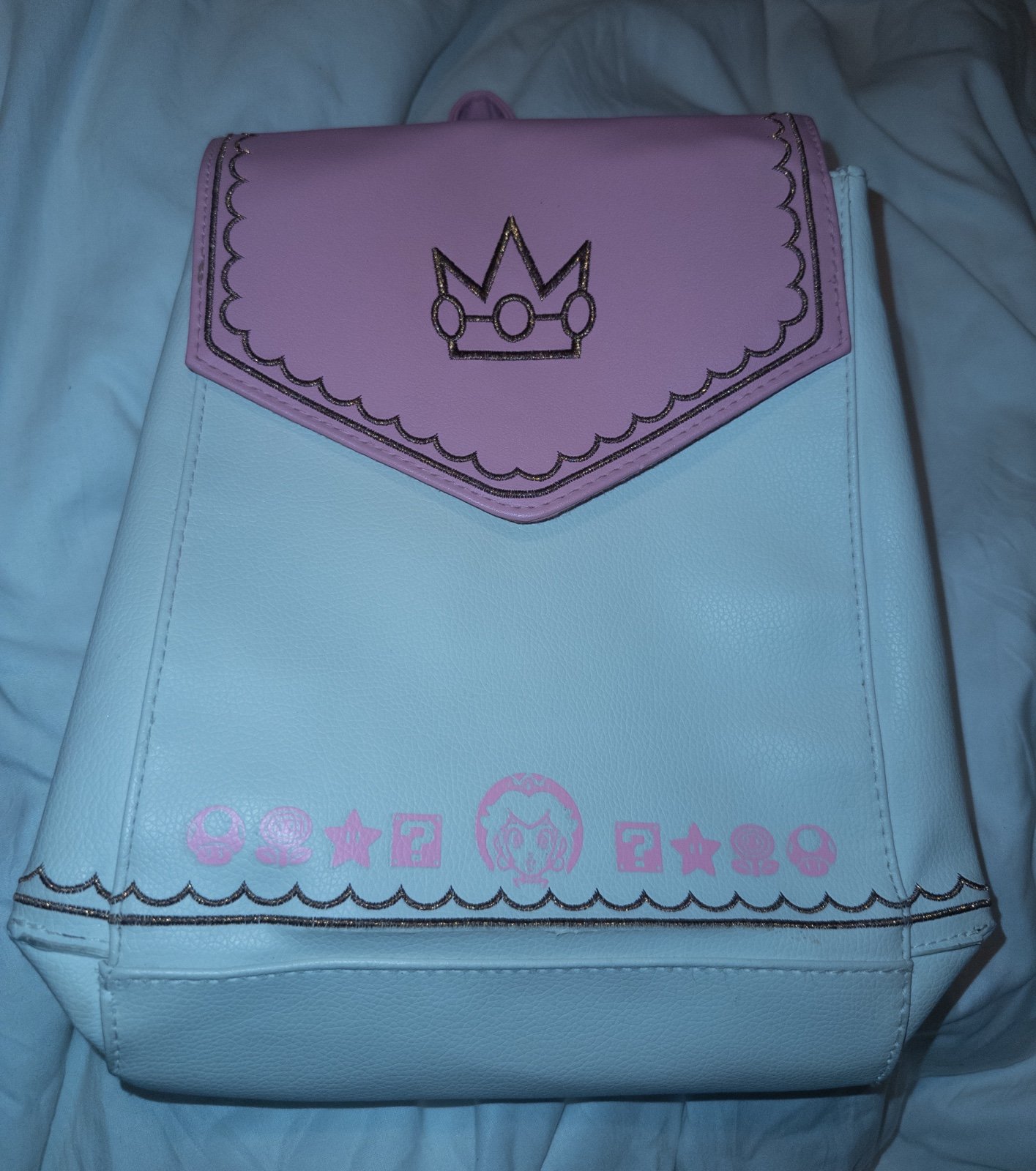 Danielle Nicole Super Mario Princess Peach Crown Mini Backpack