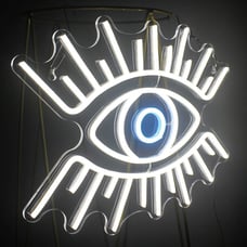 Lovely Bright White Shining Eye LED Night Light Wall Art Decor