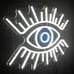 Lovely Bright White Shining Eye LED Night Light Wall Art Decor