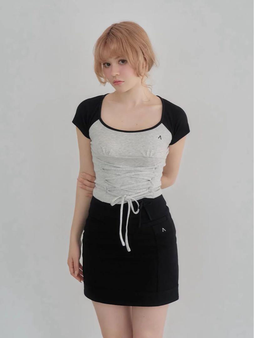 2025最新のスタイル Andmary Stacy lace-up tops トップス