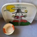 Linus Lucy Snoopy Scarecrow Pumpkin Patch Thanksgiving 4 Plates & 4 Snack Bowls