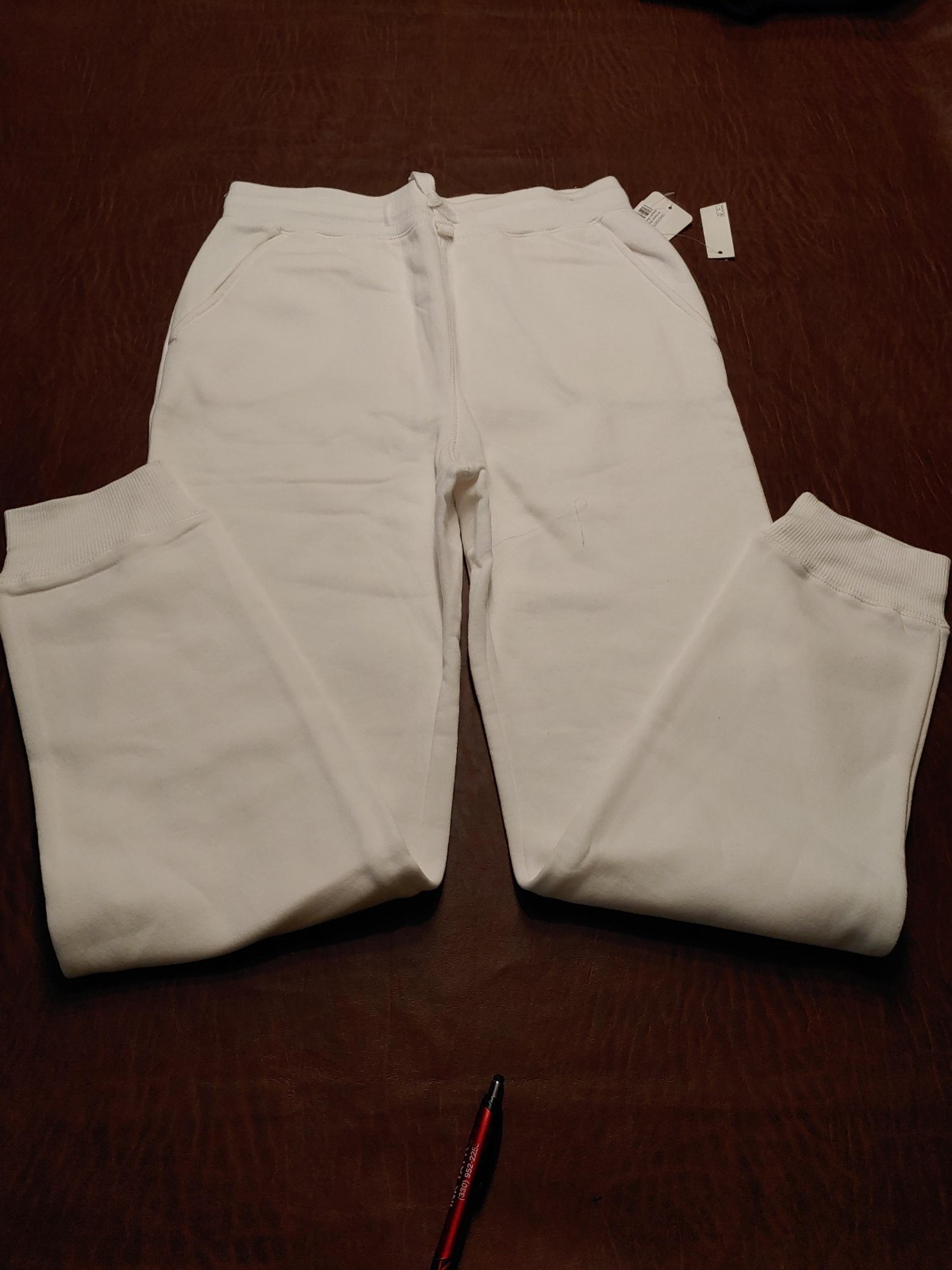 2x size 14 to 16 white sweatpants