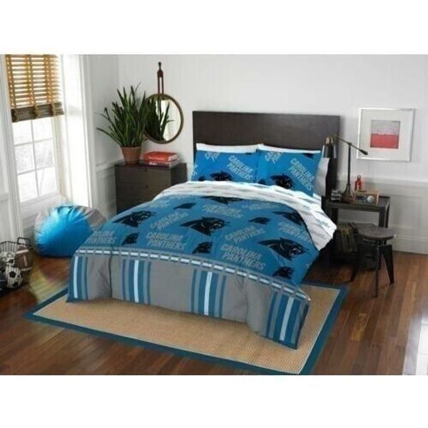 Carolina Panthers NFL Full 5 Piece Comforter Bedding Team Logo Bed in Bag Set