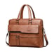 Laptop Briefcase WEIXIER 8619- Genuine Leather, Waterproof Men's Briefcase Large