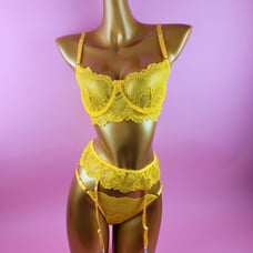 Yellow lingerie set