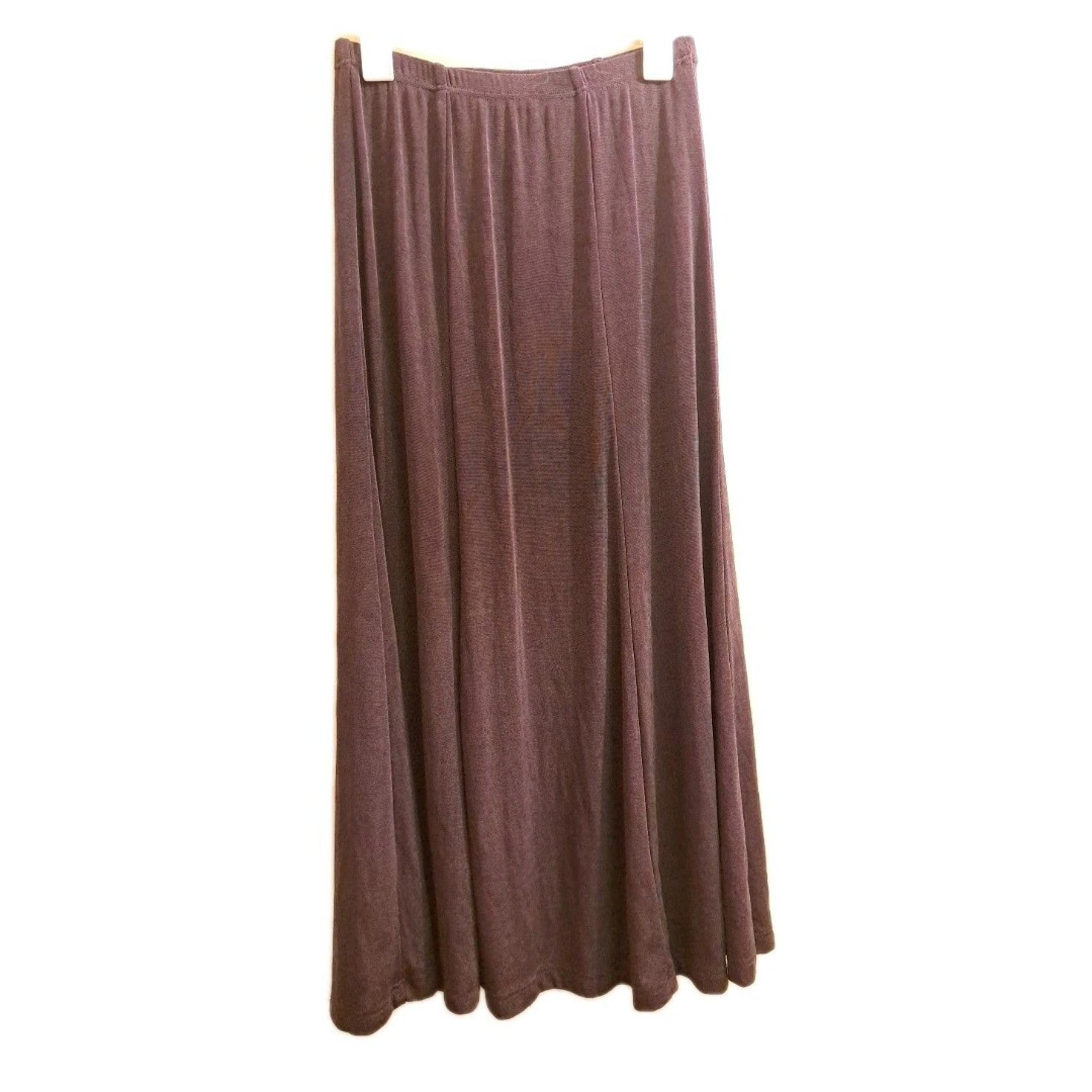Coldwater Creek Maxi Skirt Women's M Slinky Travel Knit A-Line Purple Pull On