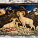 Vintage R.T. & Co. Horned Rams Tapestry