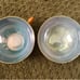 VNTG Porcelain Lusterware 2 Cups+2 Plates w/Hand painted Flowers + Butterflies