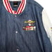 Sanrio Hello Kitty Kawaii Mart Denim Varsity Jacket Size XL BoxLunch Exclusive