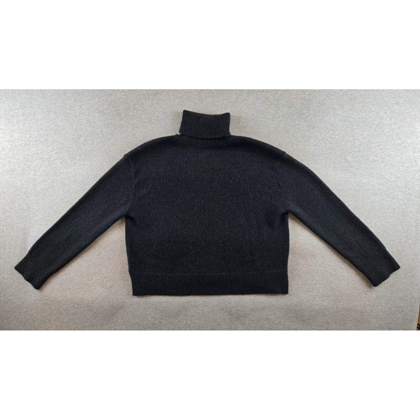 Jenni Kayne Women's Black Turtle Neck Wool & Camel Hair Pullover Sweater Size XS