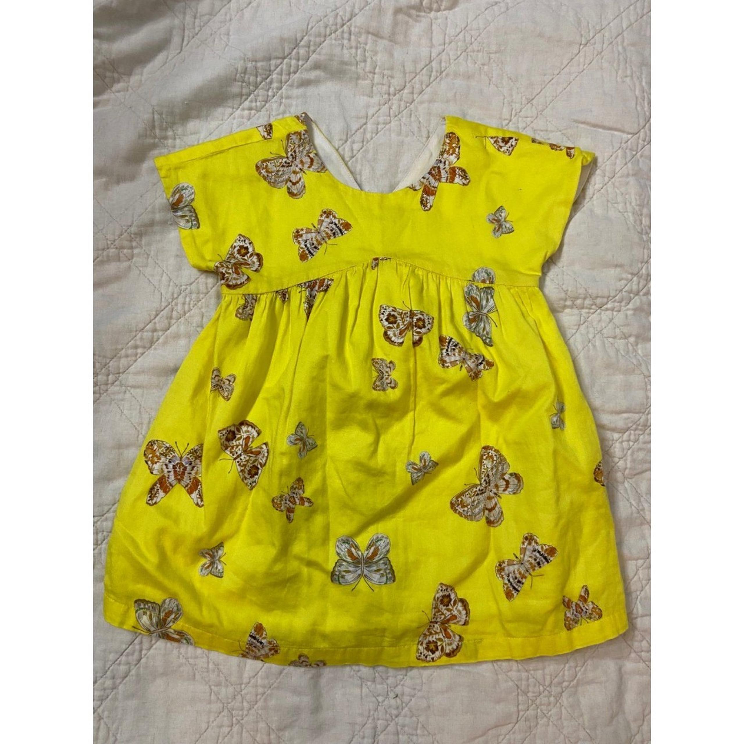 GUC Girls Zara Yellow Butterfly Dress Size 4
