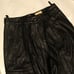 Vintage 90's Women's Black Leather High Waisted Tapered Mom Jeans | Size 14